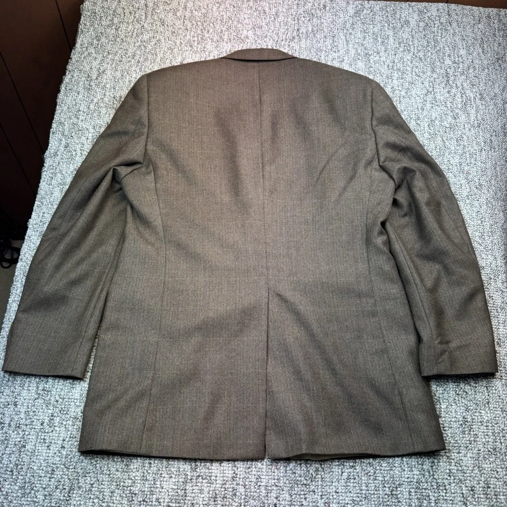 Lauren Ralph Lauren Macy's Blazer Mens 42L Check Wool Brown